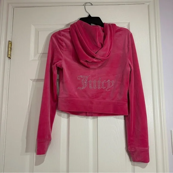 NWT Juicy Couture OG Big Bling Velour Hoodie and Pants Set in Hot P… - Picture 4 of 8